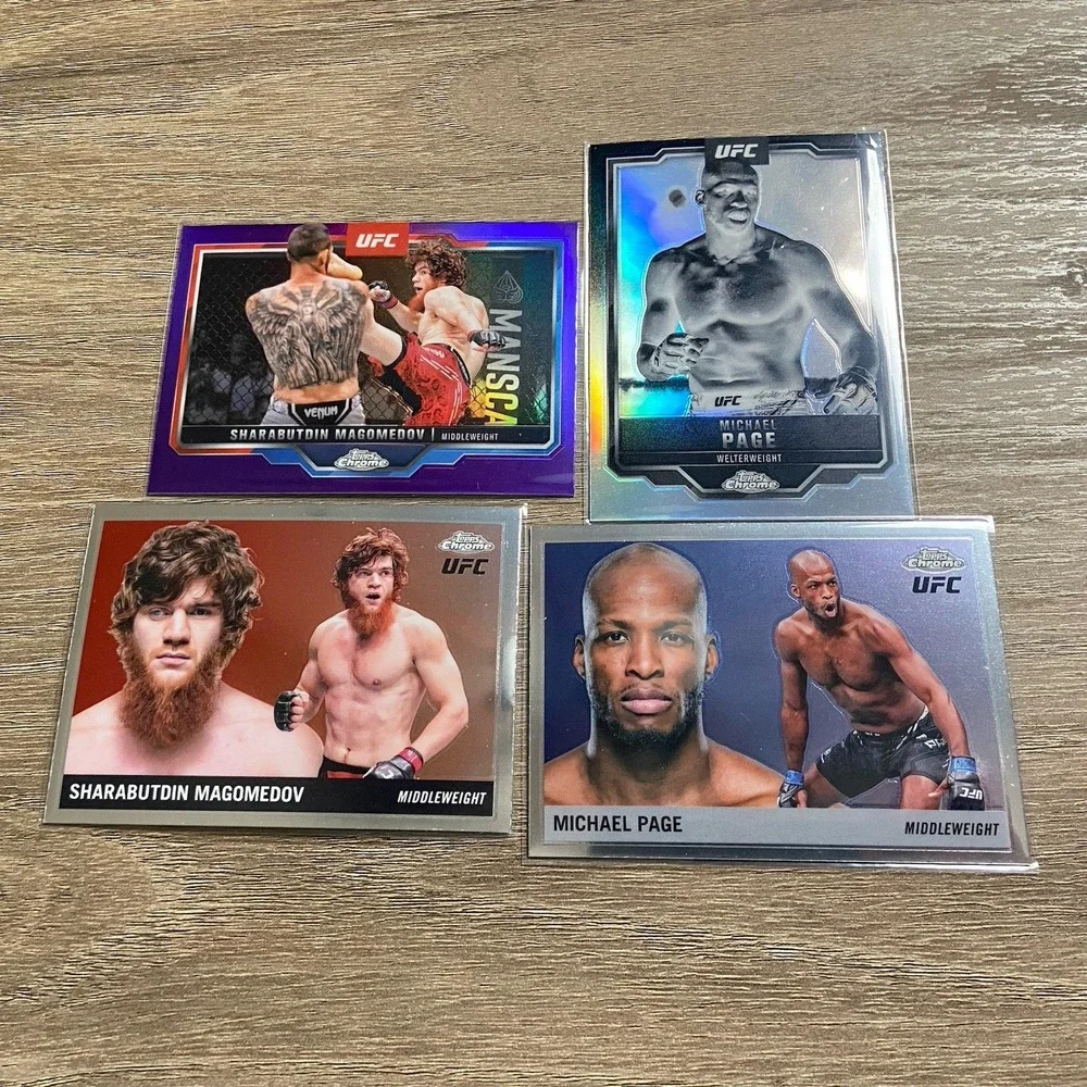 2025 Topps Chrome UFC (Lot of 11) - Various Fighters Refractor Parallels Variety